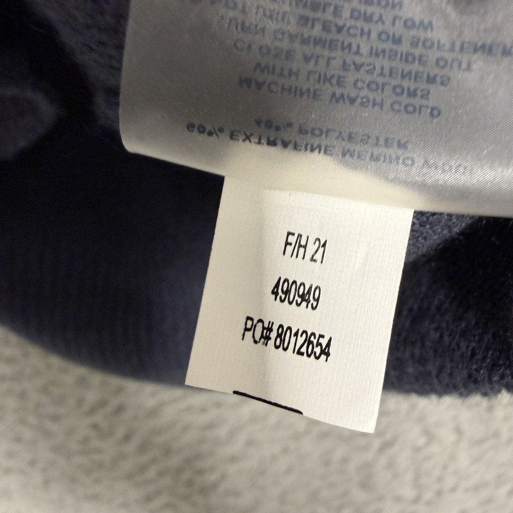 Title Nine Sweater Womens Small Blue Geometric 1/4 Zip Mock Neck Merino Wool - Picture 8 of 16